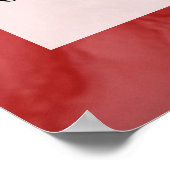 Poster Ajouter votre propre texte rouge vif encre Abstrai (Coin)