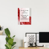 Poster Ajouter votre propre texte rouge vif encre Abstrai (Bureau à domicile)