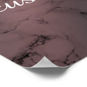 Poster Ajouter votre Rose de texte personnalisé Gold & Bl (Coin)