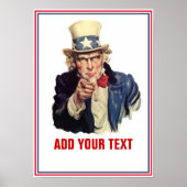 Poster Ajouter votre texte (Devant)