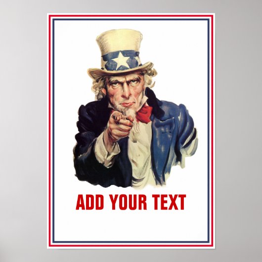 Poster Ajouter votre texte (Devant)