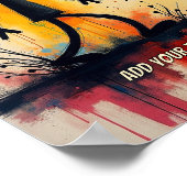 Poster Ajouter votre texte (Coin)