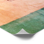 Poster Ajouter Votre Texte Grunge Aquarelle Paysage (Coin)