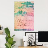 Poster Ajouter Votre Texte Grunge Aquarelle Paysage (Bureau à domicile)