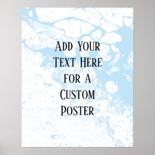 Poster Ajouter Votre Texte Personnalisé, Blanc & Bébé Mar
