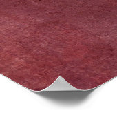 Poster Ajouter Votre Texte Personnalisé Deep Burgundy Red (Coin)