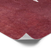 Poster Ajouter Votre Texte Personnalisé Deep Burgundy Red (Coin)