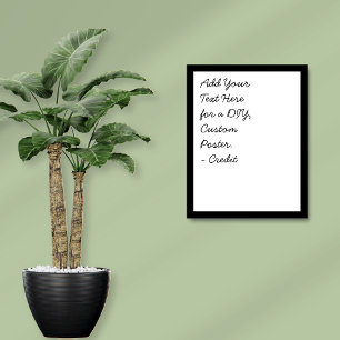 Poster Ajouter votre texte personnalisé do-it-yourself de
