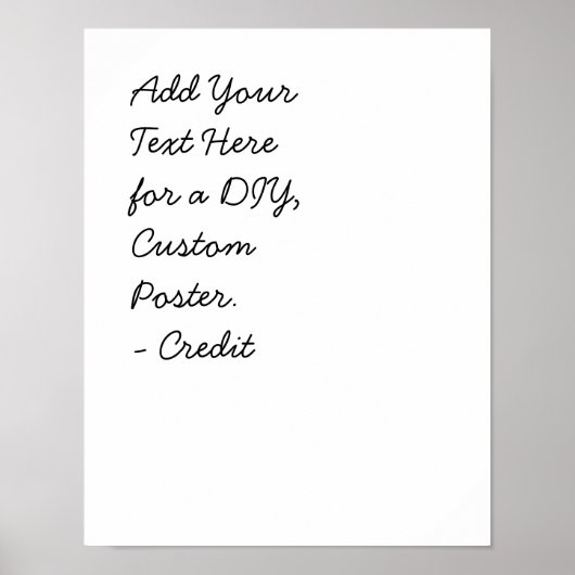 Poster Ajouter votre texte personnalisé do-it-yourself de (Devant)