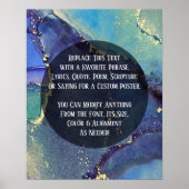 Poster Ajouter Votre Texte Personnalisé Encre D'Alcool Ab (Devant)