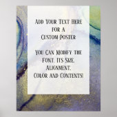 Poster Ajouter Votre Texte Personnalisé Encre D'Alcool Ab (Devant)