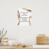 Poster Ajouter Votre Texte Personnalisé Gold Metalled Ova (Cuisine)