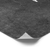 Poster Ajouter Votre Texte Personnalisé Gris foncé Grâce (Coin)