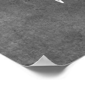 Poster Ajouter Votre Texte Personnalisé Gris Gris Gris Gr (Coin)