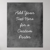Poster Ajouter Votre Texte Personnalisé Gris Gris Gris Gr (Devant)