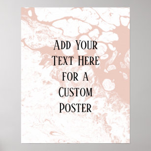 Poster Ajouter Votre Texte Personnalisé, Marbre Blanc Et 