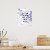 Poster Ajouter Votre Texte Personnalisé Marbre Blanc Et V (Cuisine)