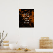 Poster Ajouter Votre Texte Personnalisé Marbre Noir & Brû (Cuisine)