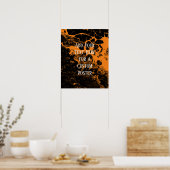 Poster Ajouter votre texte personnalisé Marbre noir et or (Cuisine)