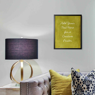 Poster Ajouter Votre Texte Personnalisé Mustard Yellow Gr
