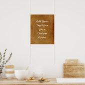 Poster Ajouter Votre Texte Personnalisé Orange Grunge (Cuisine)