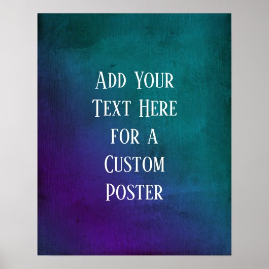 Poster Ajouter Votre Texte Personnalisé Purple & Grunge T (Devant)