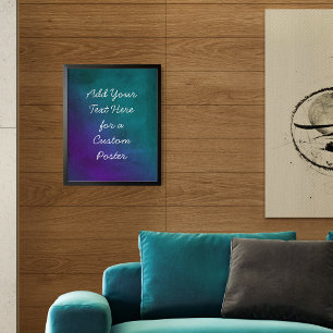 Poster Ajouter Votre Texte Personnalisé Purple & Grunge T