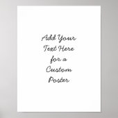 Poster Ajouter Votre Texte Personnalisé Script Cursif Min (Devant)