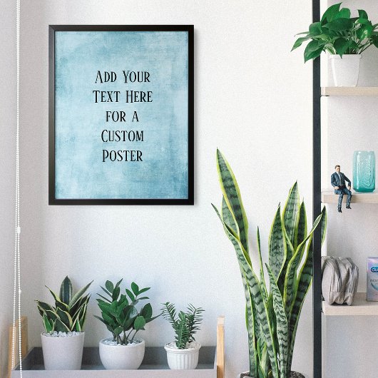 Poster Ajouter Votre Texte Personnalisé Subtil Grunge Tur