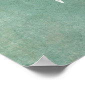 Poster Ajouter Votre Texte Personnalisé Subtil Turquoise (Coin)
