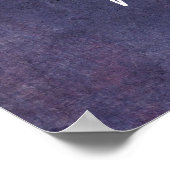 Poster Ajouter Votre Texte Personnalisé Subtle Dark Purpl (Coin)