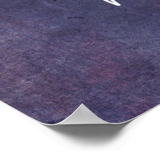 Poster Ajouter Votre Texte Personnalisé Subtle Dark Purpl (Coin)