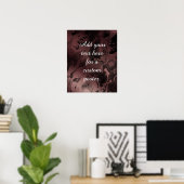Poster Ajouter votre texte personnalisé sur Rose Gold & B (Bureau à domicile)