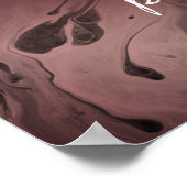 Poster Ajouter votre texte personnalisé sur Rose Gold & B (Coin)