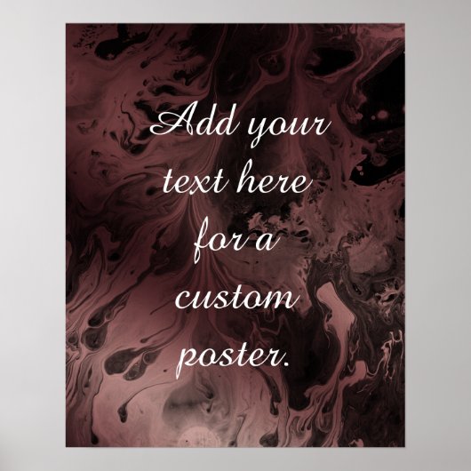 Poster Ajouter votre texte personnalisé sur Rose Gold & B (Devant)