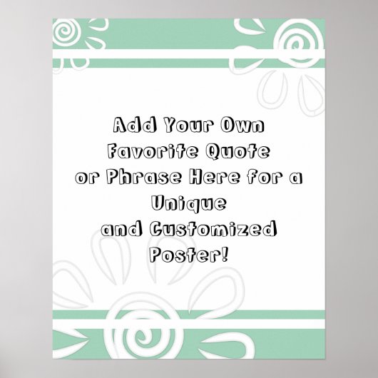 Poster Ajoutez vos bandes de devis personnalisées Fleurs  (Devant)