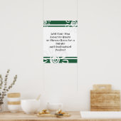 Poster Ajoutez vos bandes de devis personnalisées Fleurs  (Cuisine)