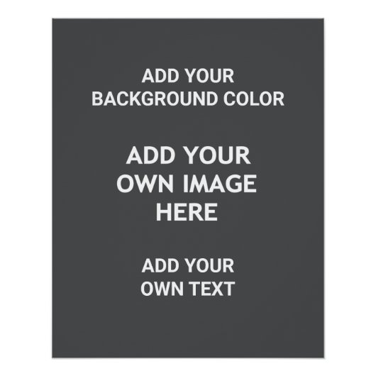 Poster Ajoutez votre couleur arrière - plan, votre image, (Devant)