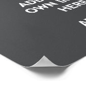 Poster Ajoutez votre couleur arrière - plan, votre image, (Coin)