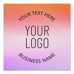 Poster Ajoutez votre logo Couleurs de dégradé de couche