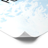 Poster Ajoutez votre Marbre blanc de devis personnalisé B (Coin)