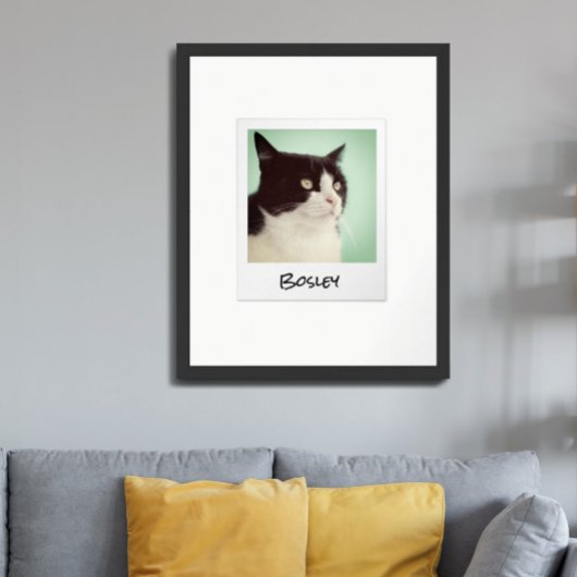 Poster Ajoutez votre photo d'animal Appareil photo instan