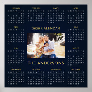 Poster Ajoutez votre propre calendrier photo de famille 2