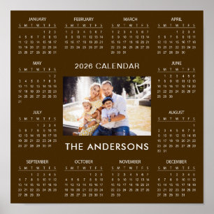 Poster Ajoutez votre propre calendrier photo de famille 2