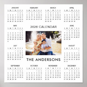 Poster Ajoutez votre propre calendrier photo de famille 2