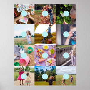 Poster Ajoutez votre propre carte personnalisable de 12 p