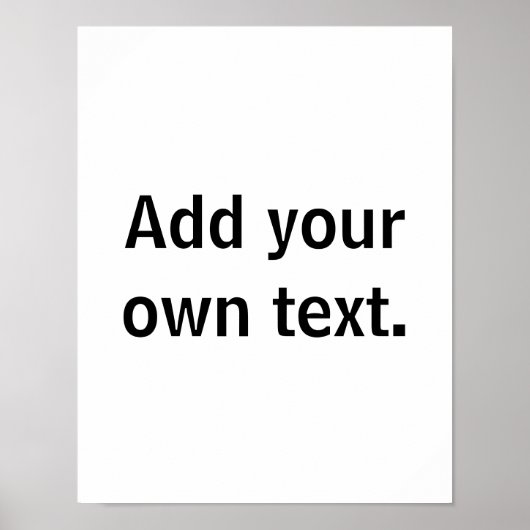 Poster Ajoutez votre propre texte. (Devant)