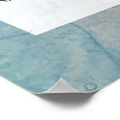 Poster Ajoutez votre propre texte Encre d'alcool Abstrait (Coin)