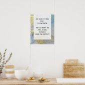 Poster Ajoutez votre propre texte Encre d'alcool Abstrait (Cuisine)