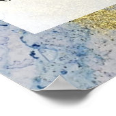 Poster Ajoutez votre propre texte Encre d'alcool Abstrait (Coin)